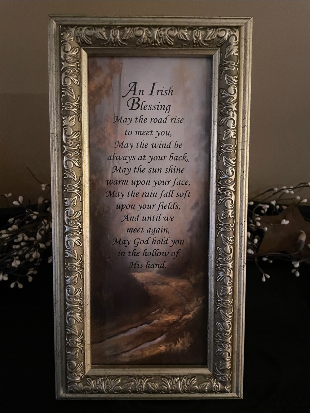 An Irish Blessing Beautifully Gold Framed Art - 12x 6.25”